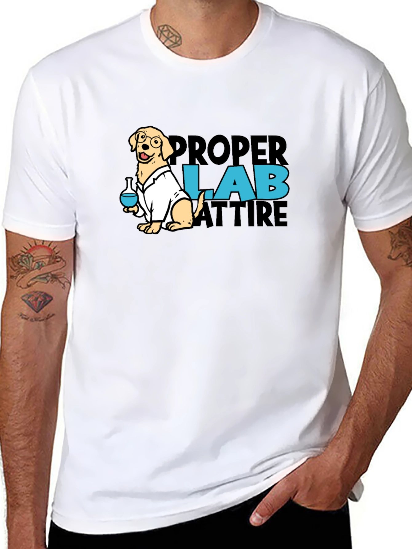 Proper Lab Attire Dog T-Shirt