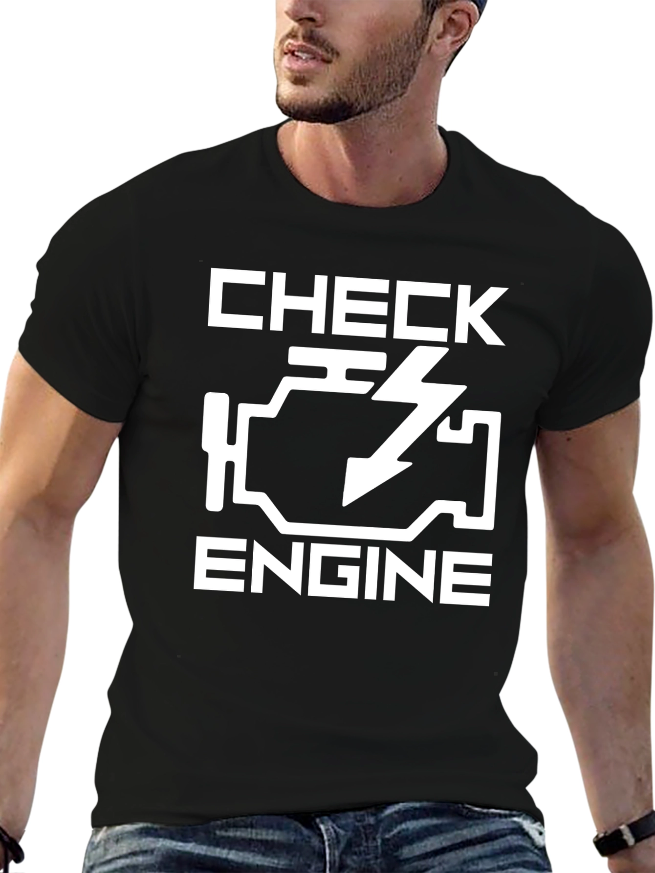 Check Engine Funny Graphic T-Shirt