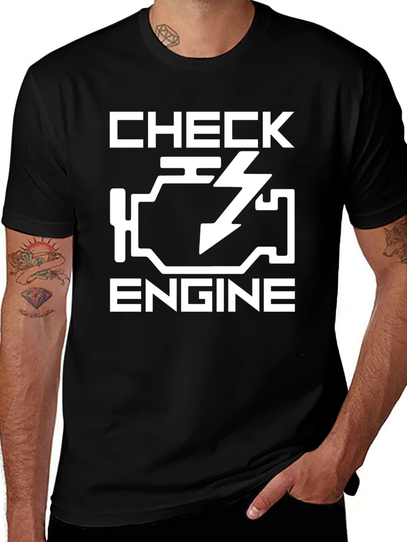 Check Engine Funny Graphic T-Shirt