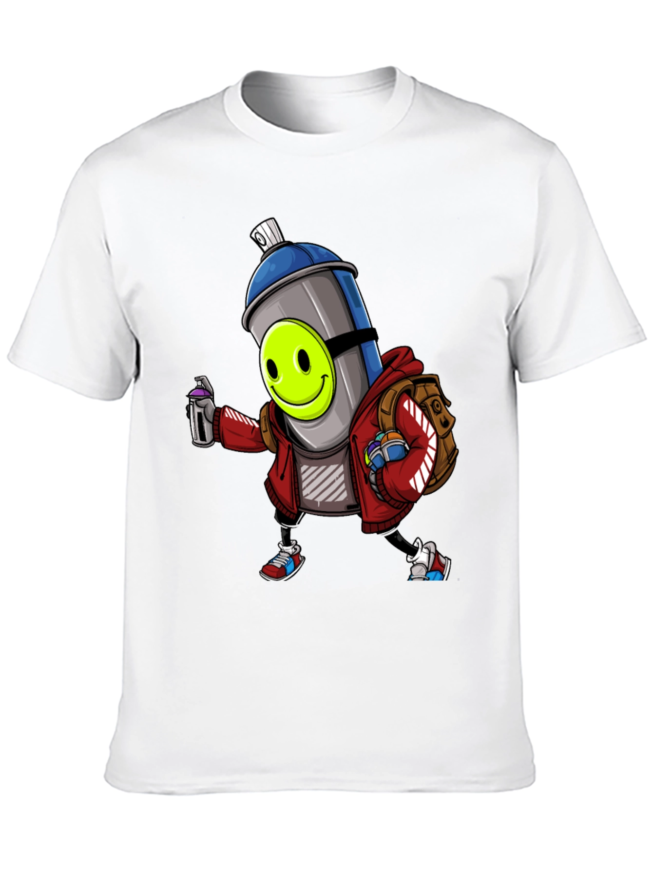 Cartoon Graffiti Spray Can T-Shirt