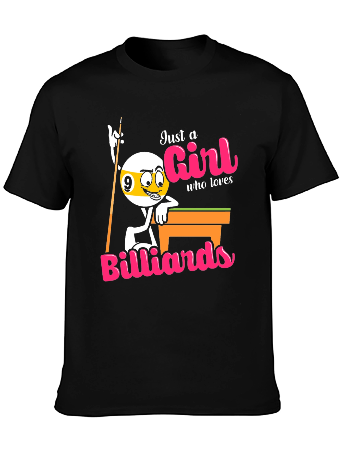 Billiards Girl T-Shirt - Pool Lovers Tee