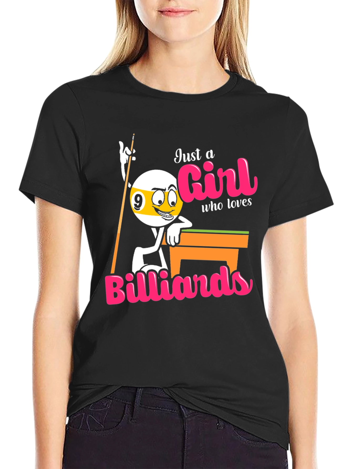Billiards Girl T-Shirt - Pool Lovers Tee