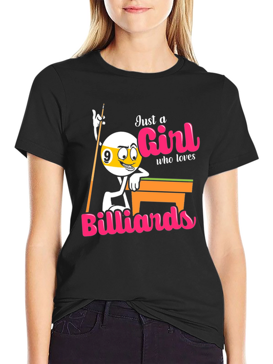 Billiards Girl T-Shirt - Pool Lovers Tee
