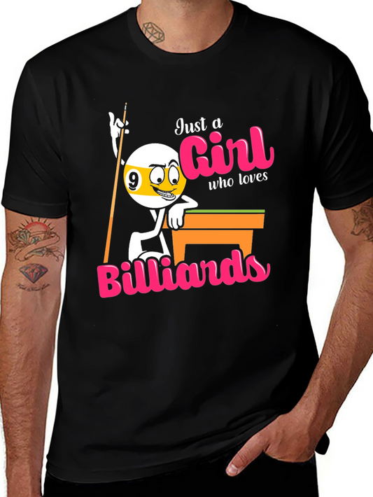 Billiards Girl T-Shirt - Pool Lovers Tee