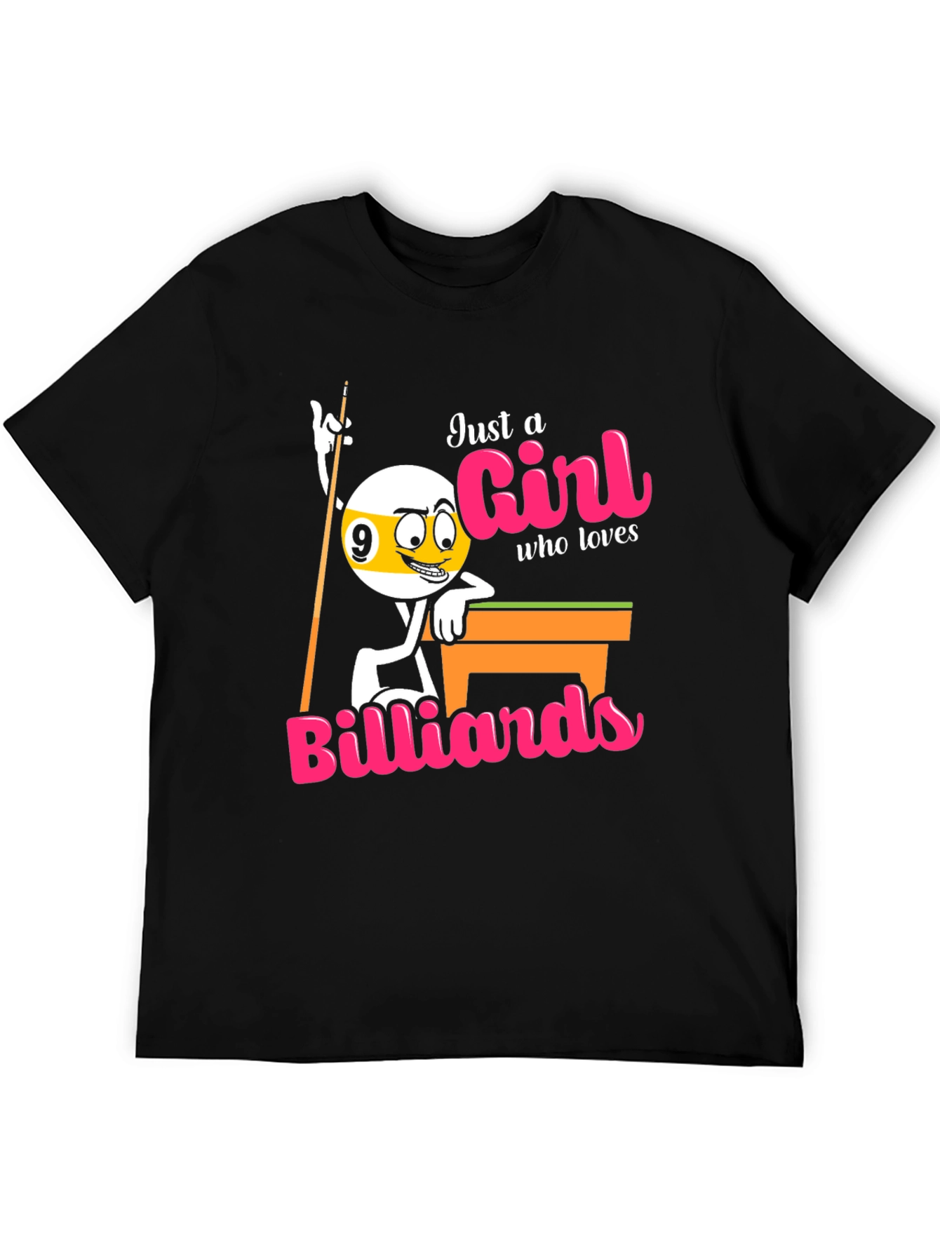 Billiards Girl T-Shirt - Pool Lovers Tee