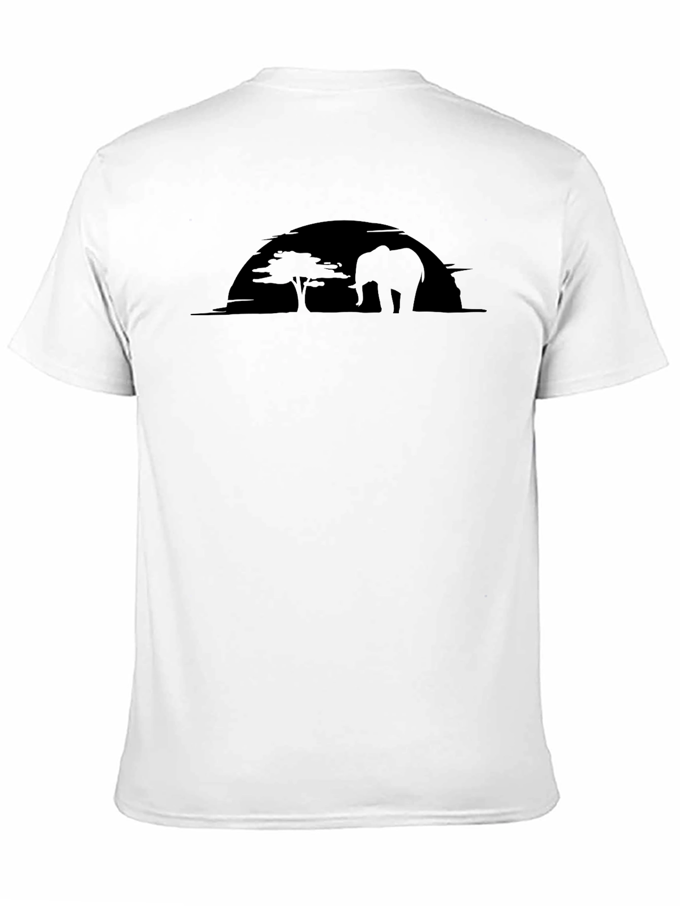 Safari Sunset Graphic Tee - Black Cotton