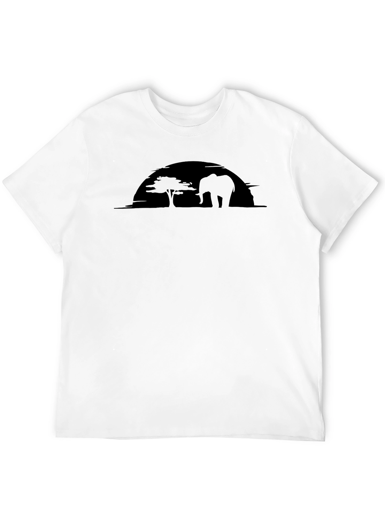 Safari Sunset Graphic Tee - Black Cotton