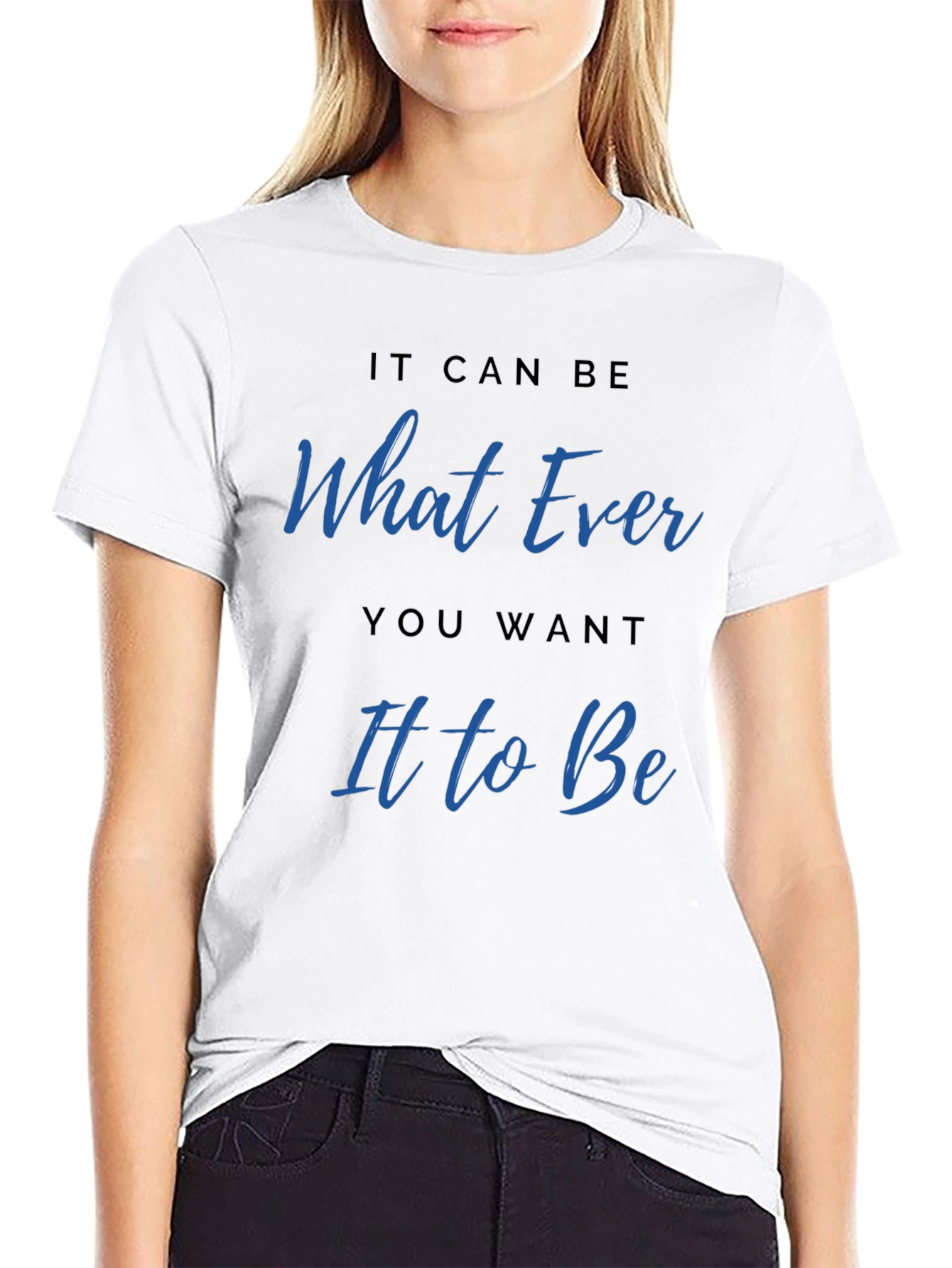 Whatever You Want Graphic Tee - Casual Black T-Shirt