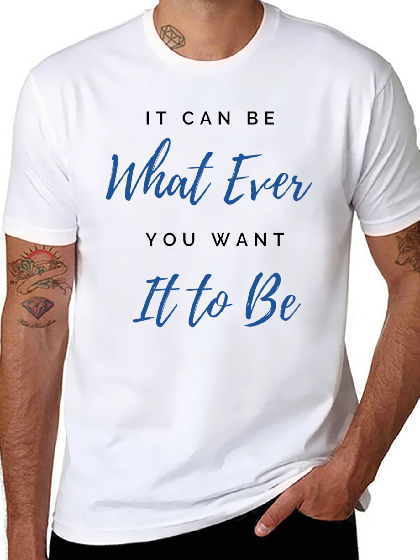 Whatever You Want Graphic Tee - Casual Black T-Shirt