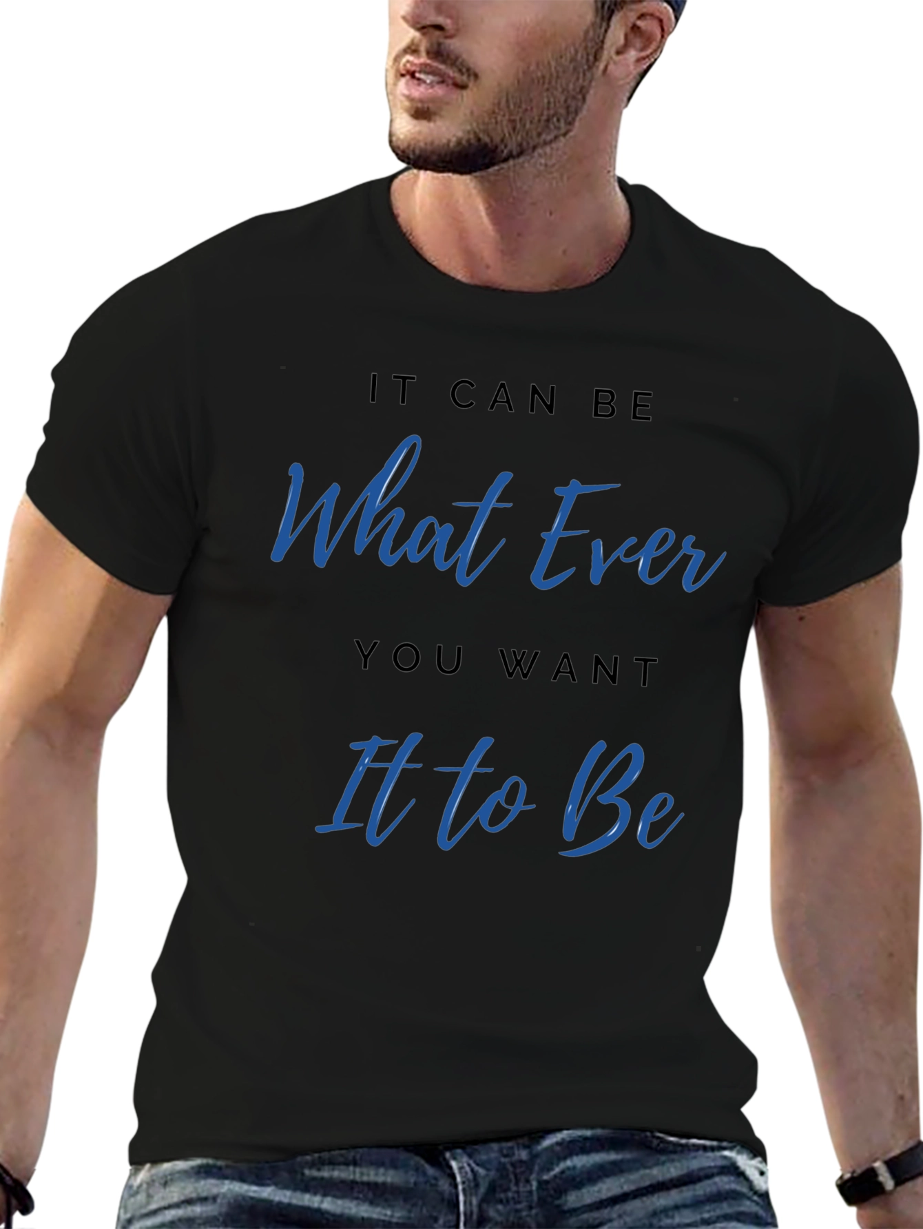 Whatever You Want Graphic Tee - Casual Black T-Shirt