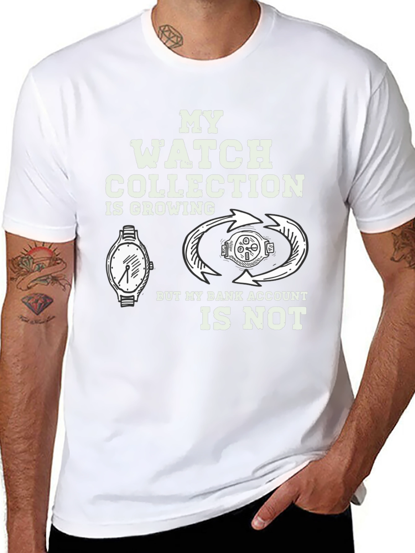 Watch Collection Funny Graphic T-Shirt