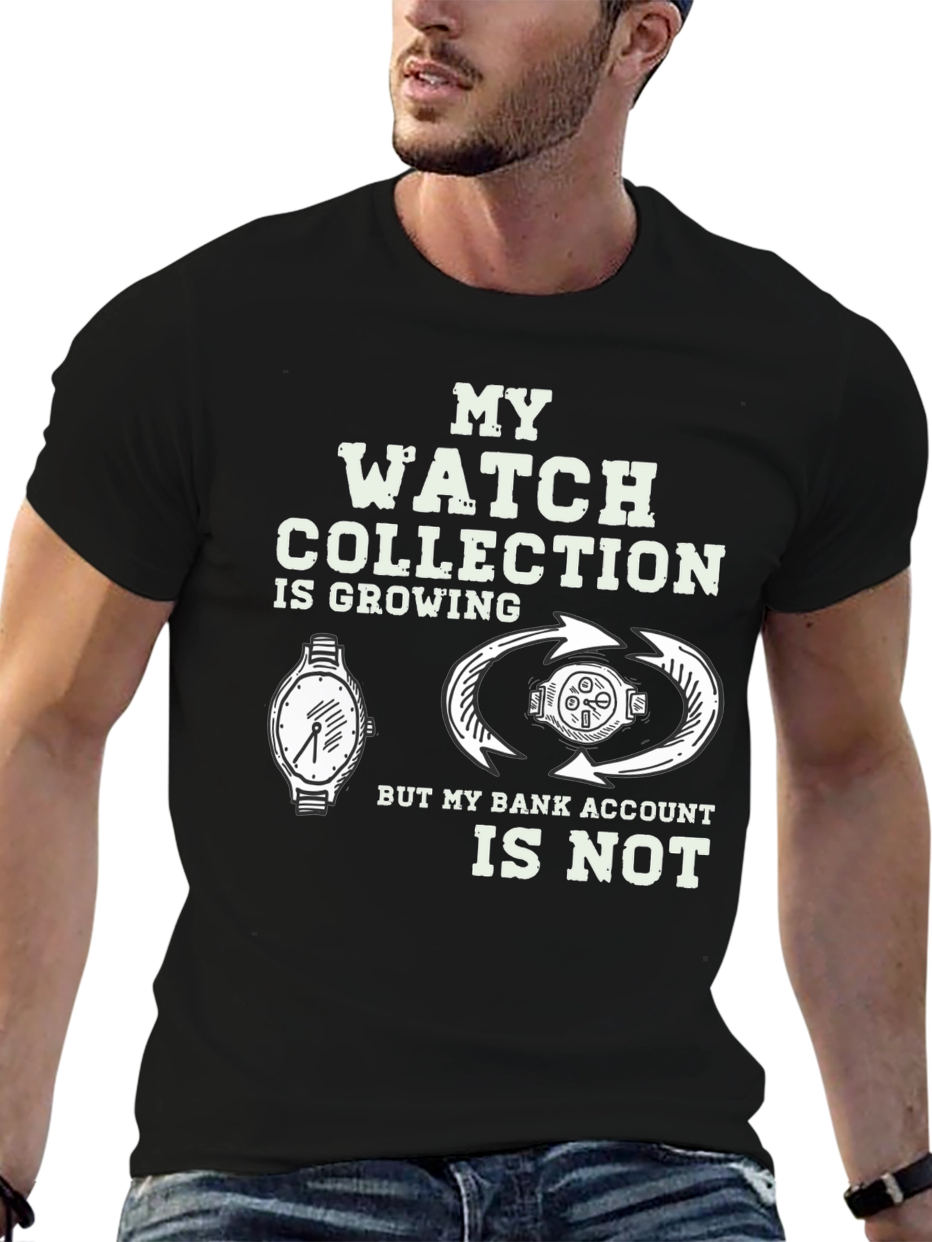 Watch Collection Funny Graphic T-Shirt