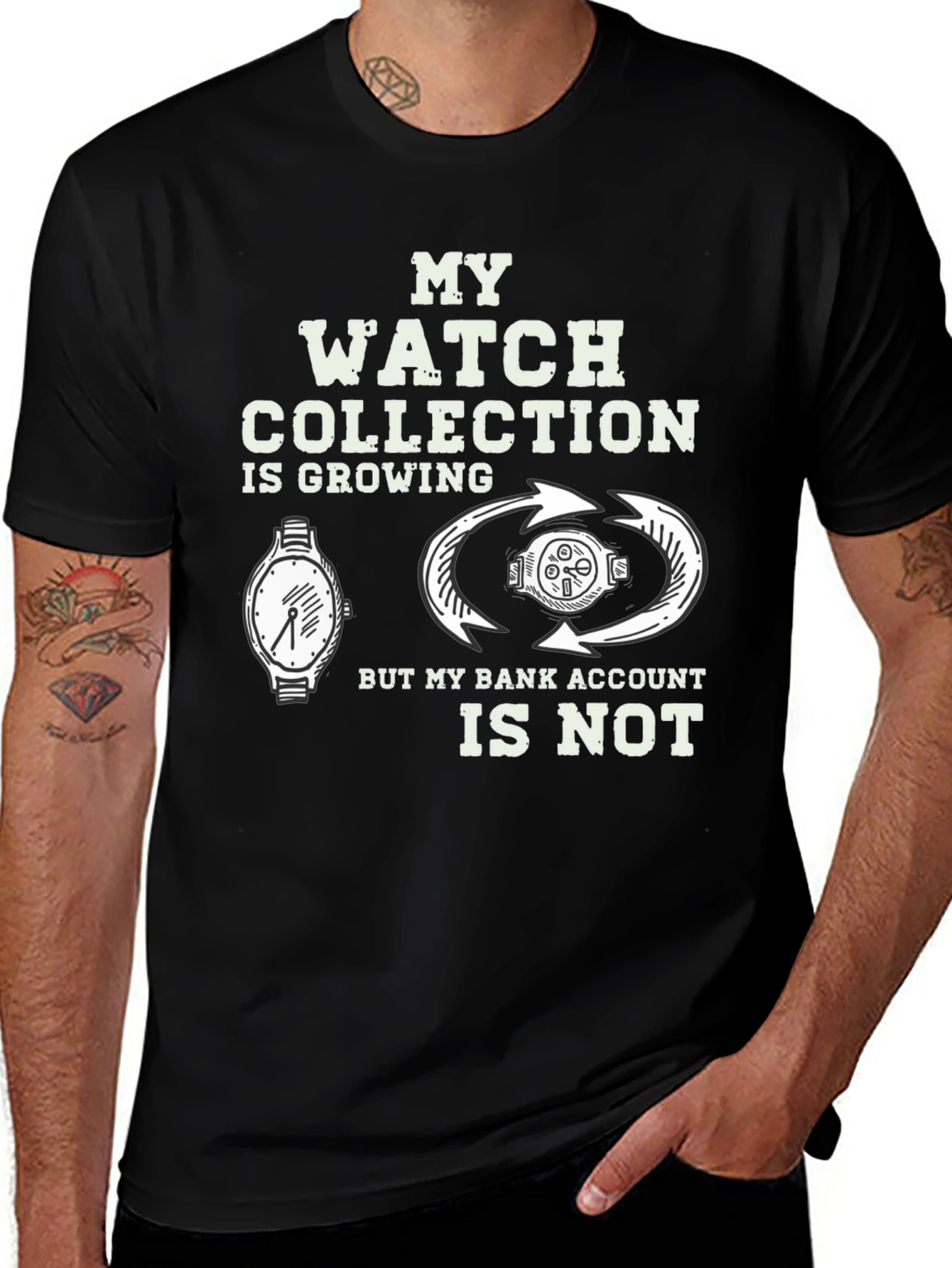 Watch Collection Funny Graphic T-Shirt