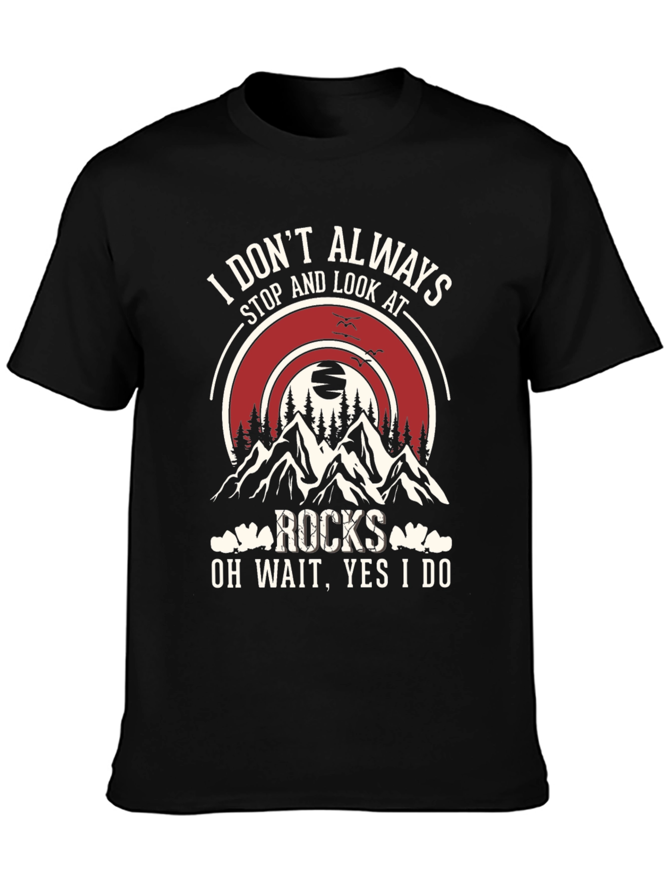 Rocks Graphic T-Shirt: Stop and Look Always!