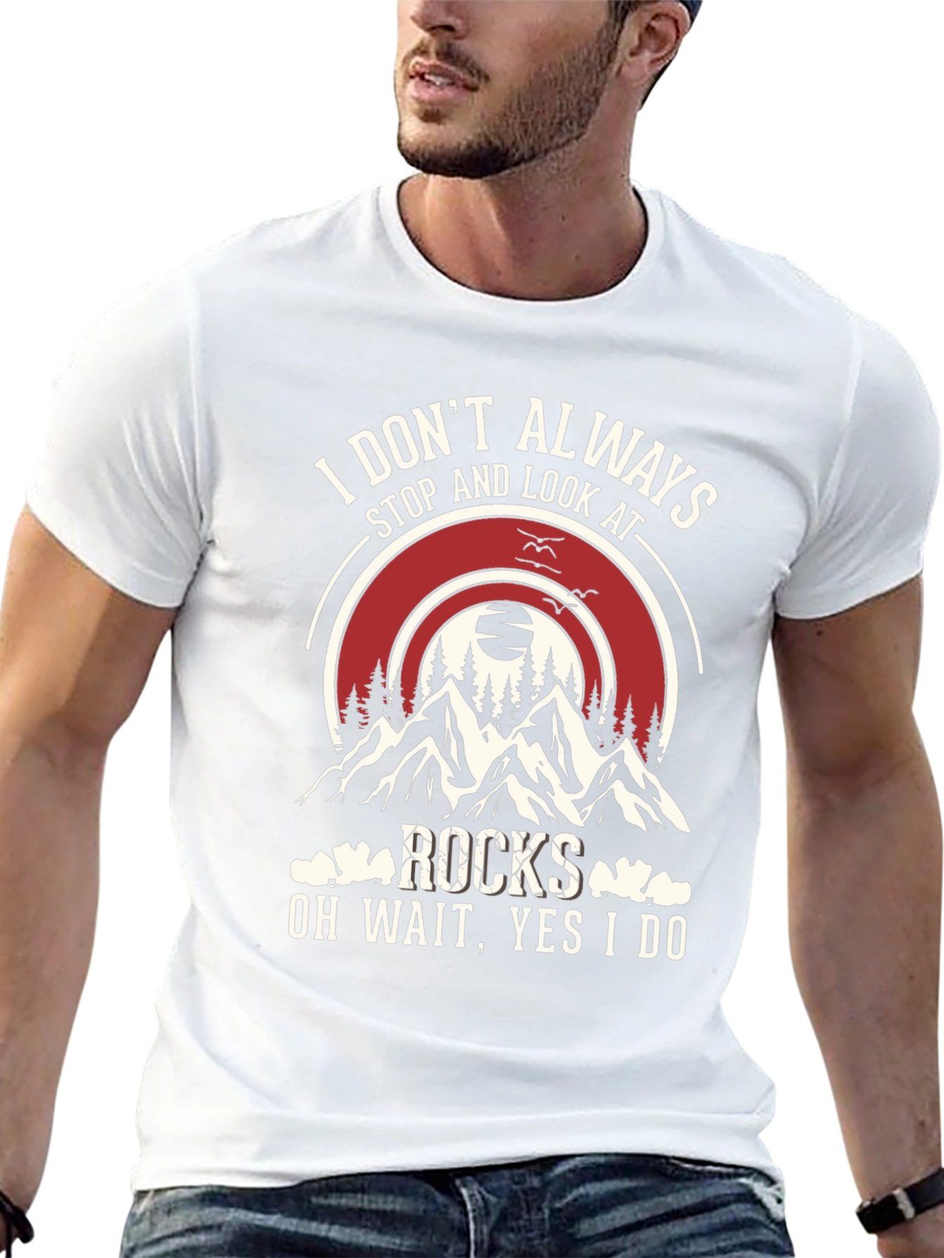 Rocks Graphic T-Shirt: Stop and Look Always!