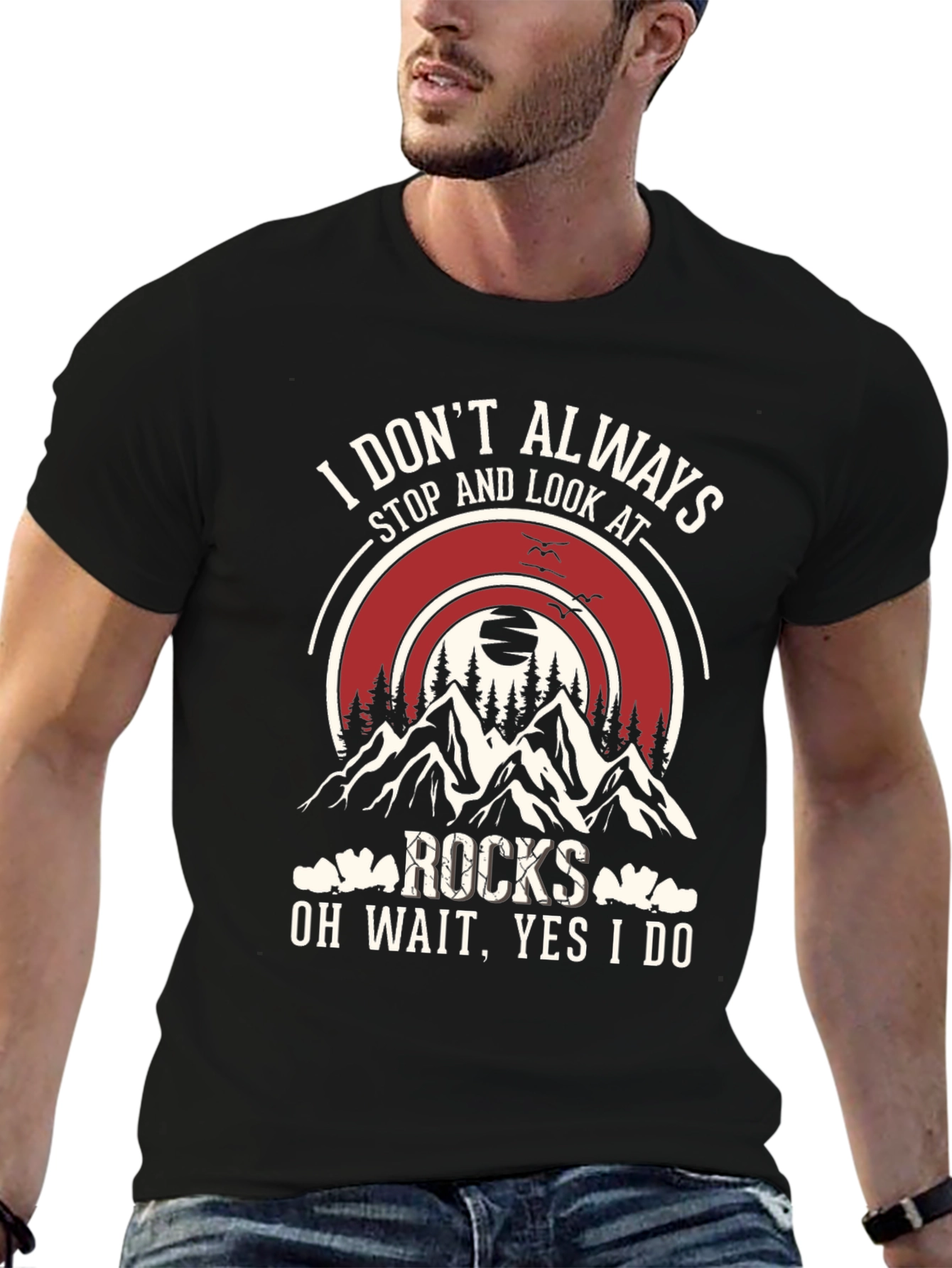 Rocks Graphic T-Shirt: Stop and Look Always!