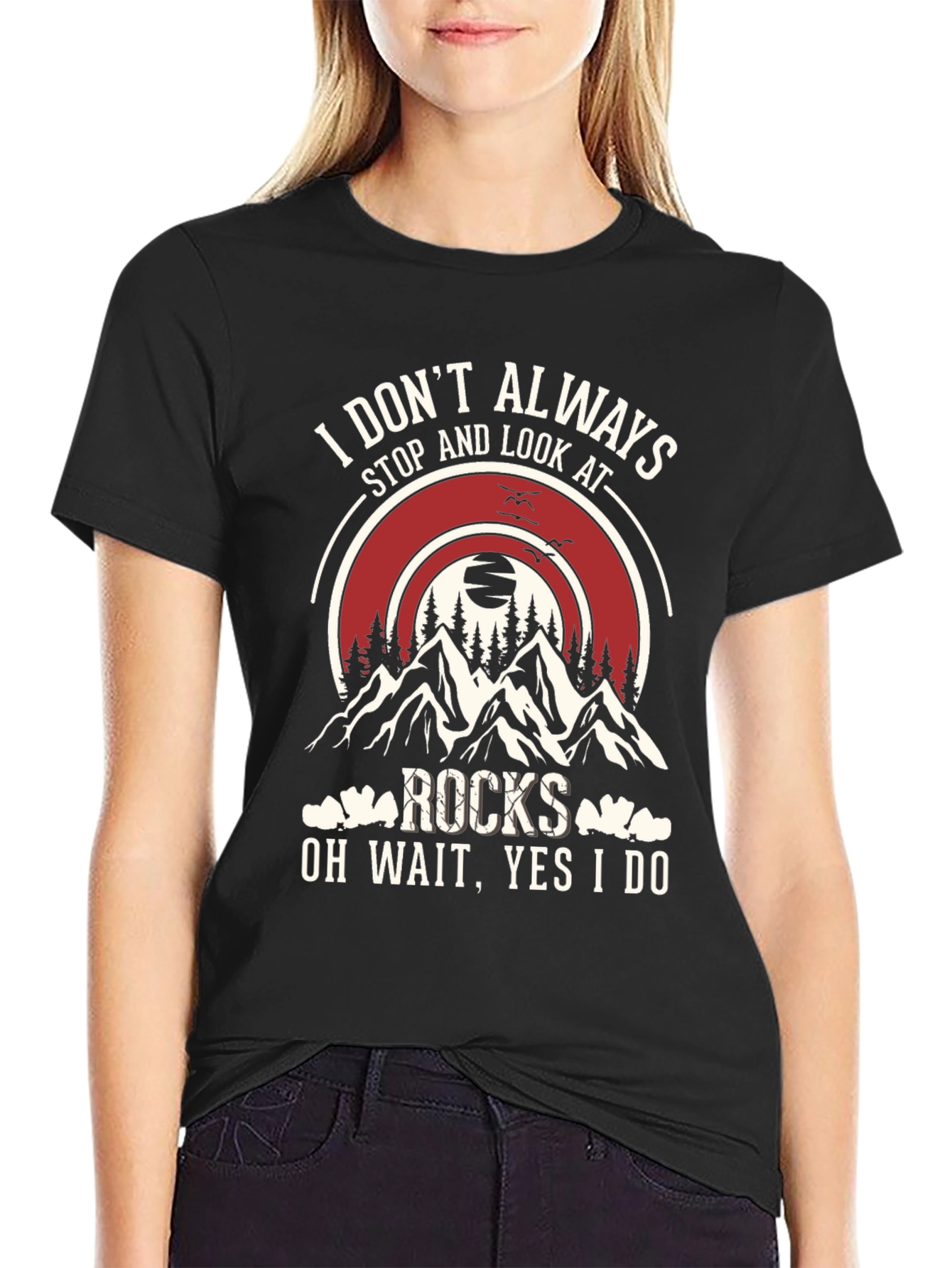 Rocks Graphic T-Shirt: Stop and Look Always!