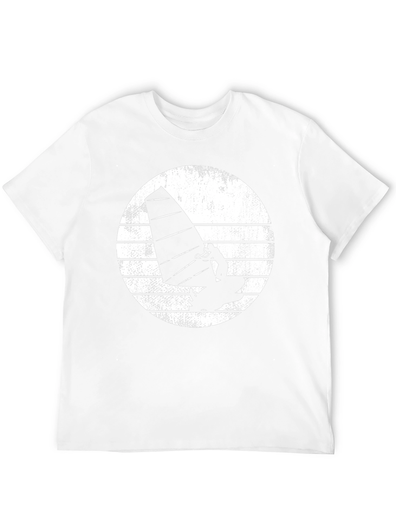 Windsurfer Graphic Tee - Black Cotton T-Shirt