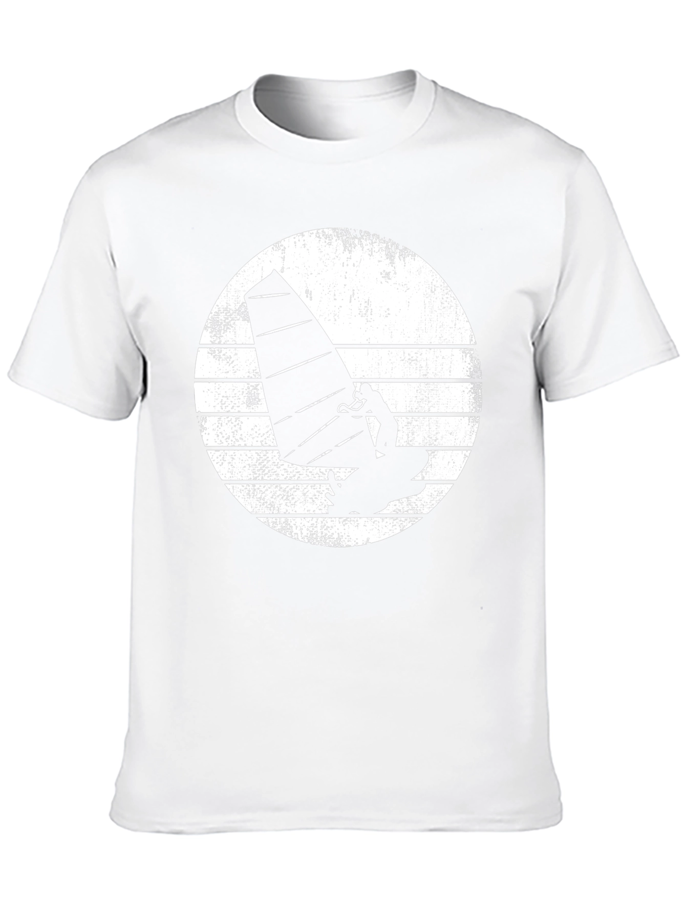 Windsurfer Graphic Tee - Black Cotton T-Shirt