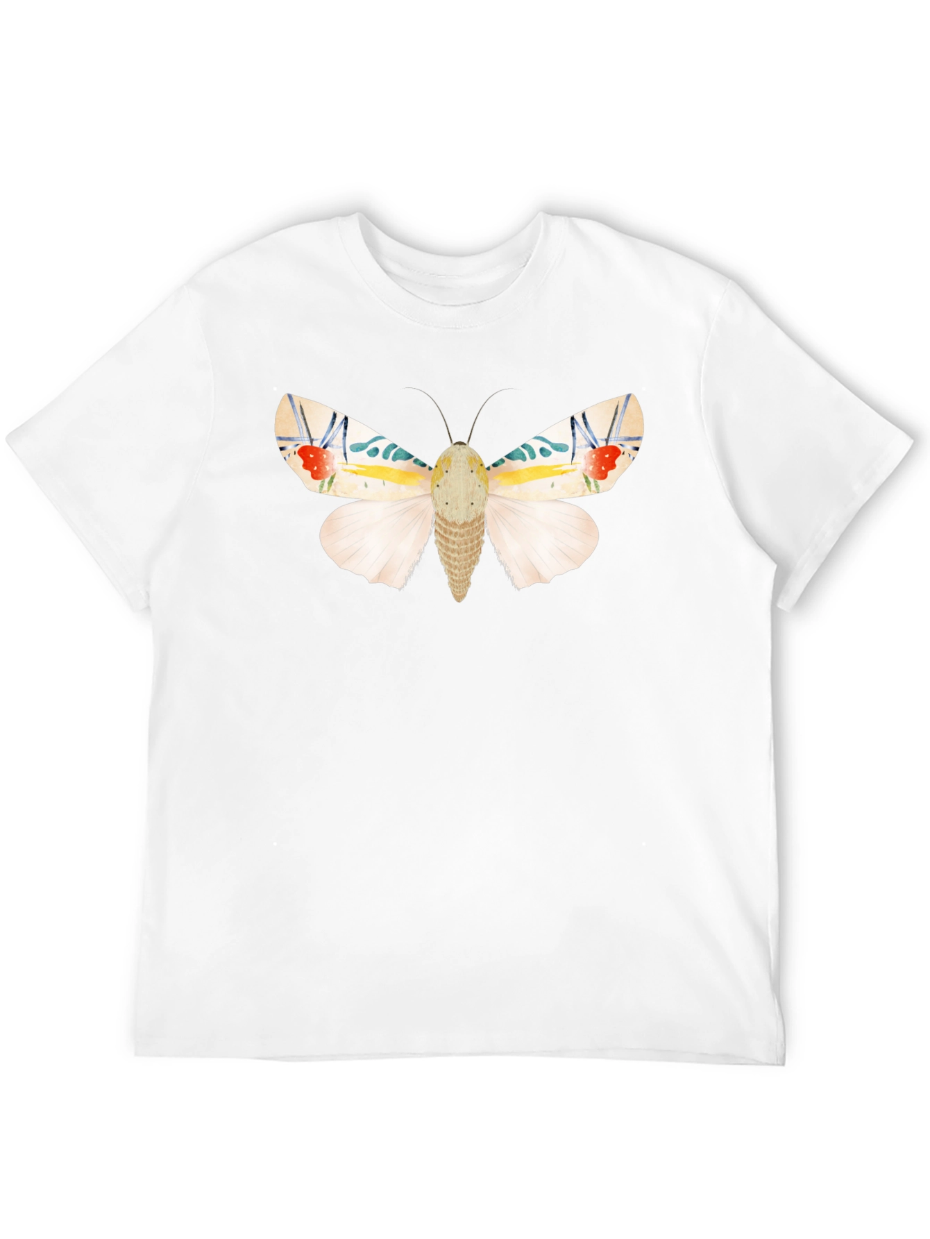 Moth Graphic Tee - Black Cotton T-Shirt