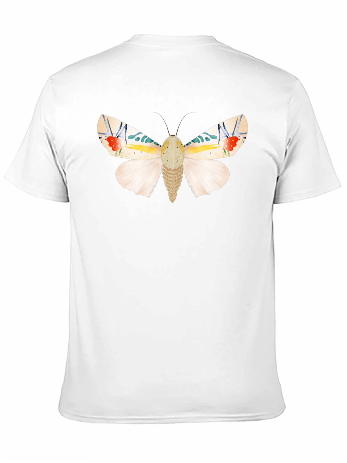 Moth Graphic Tee - Black Cotton T-Shirt