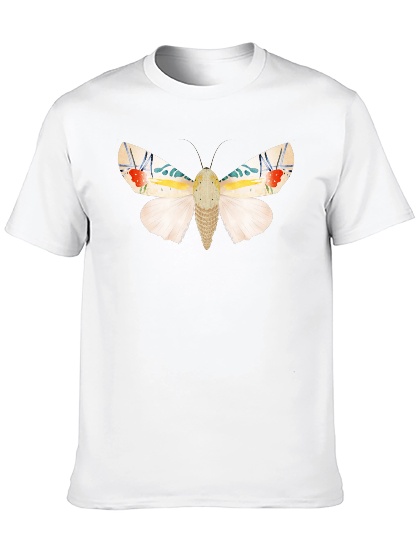Moth Graphic Tee - Black Cotton T-Shirt