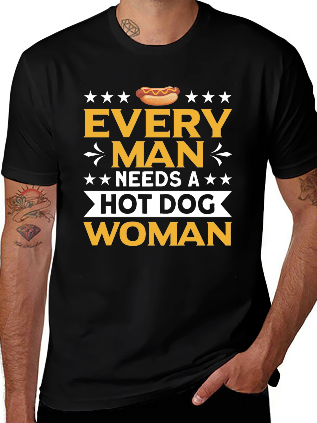 Funny Every Man Needs a Hot Dog T-Shirt