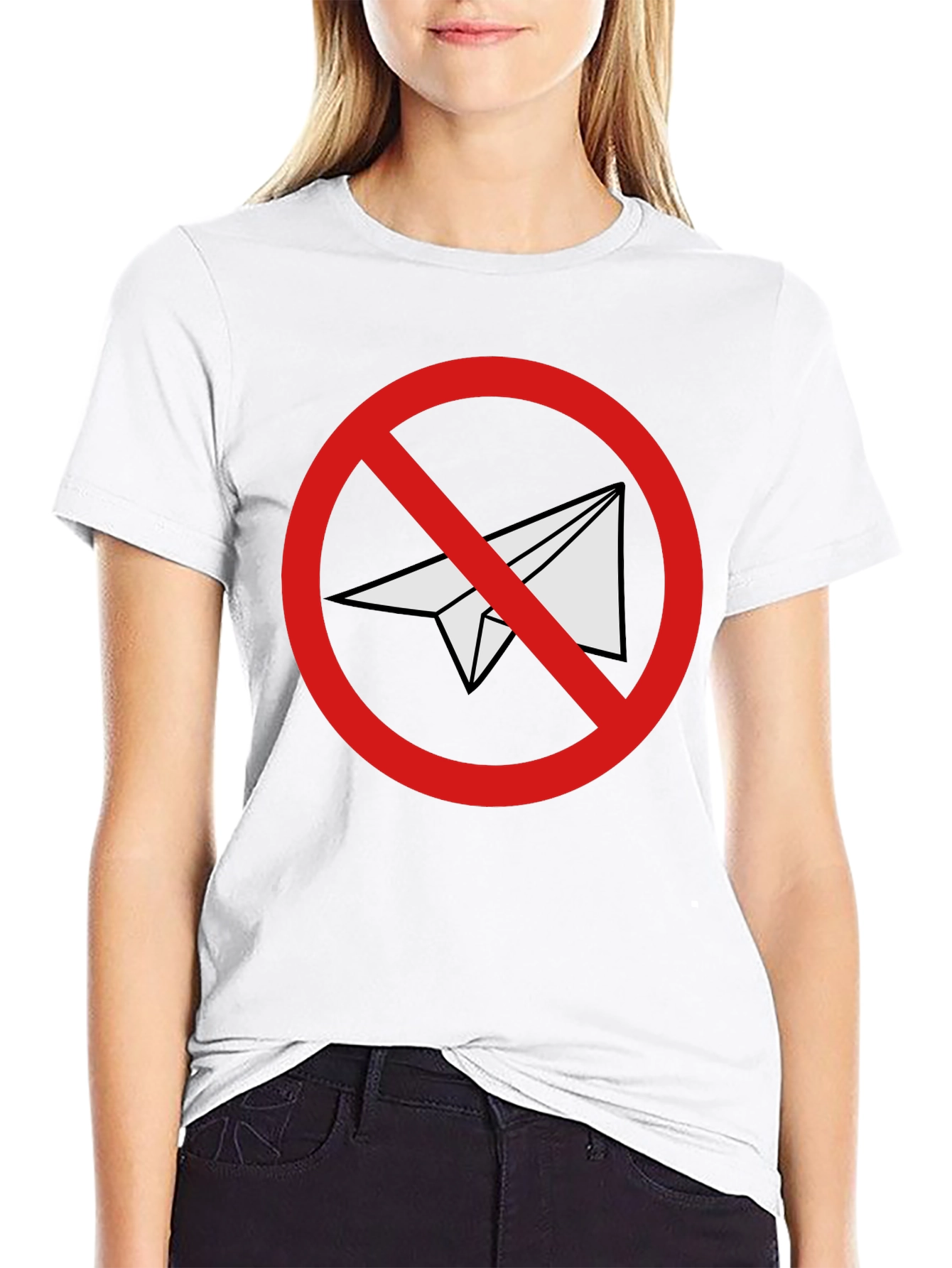 Black No Telegram Graphic T-Shirt