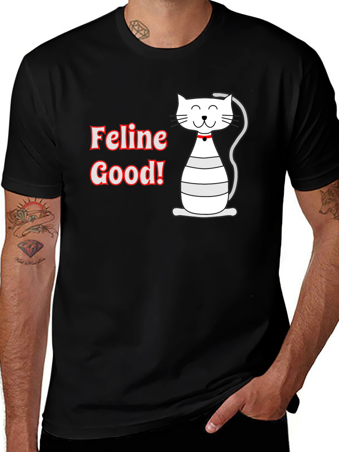 Feline Good T-Shirt - Cute Cat Graphic Tee