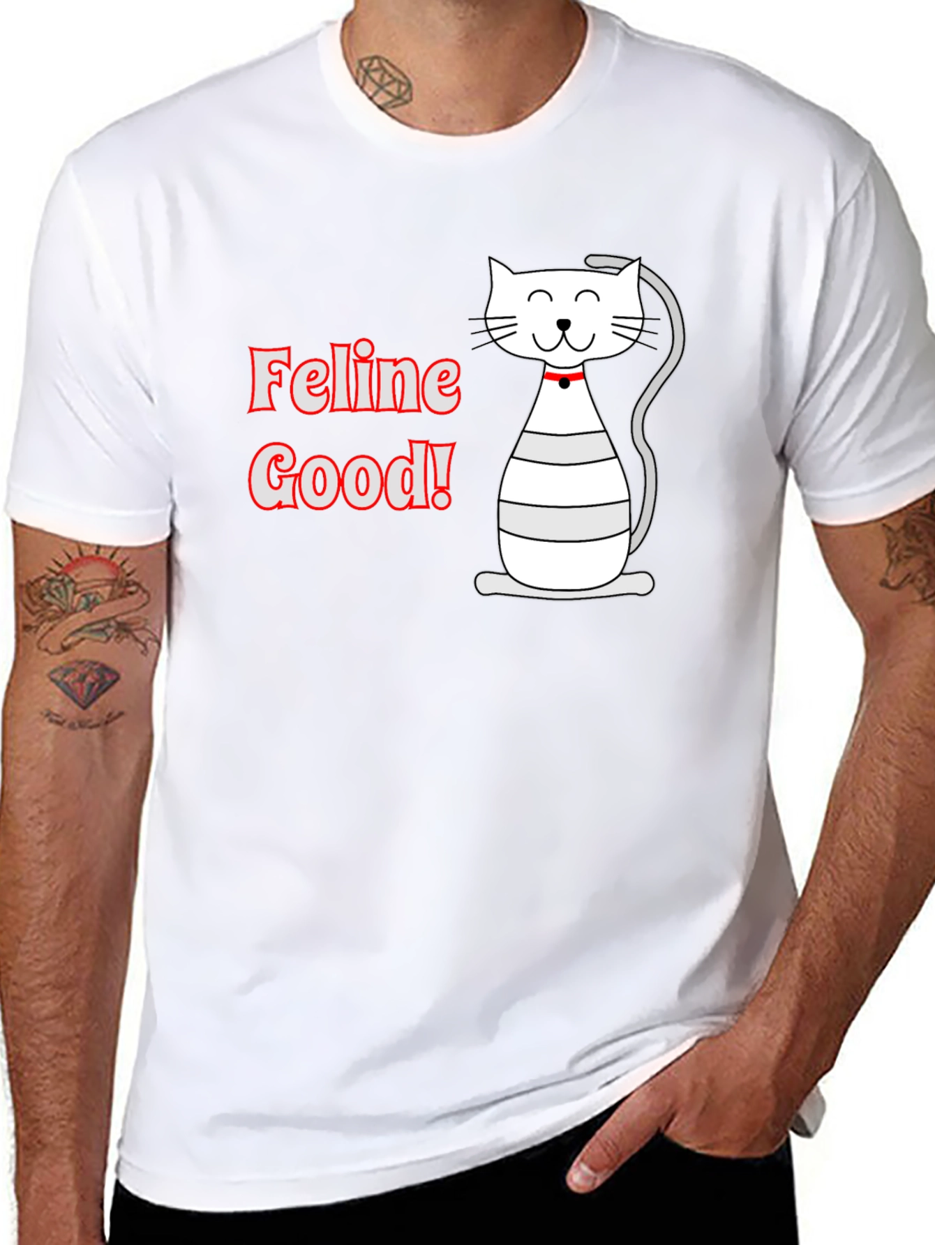 Feline Good T-Shirt - Cute Cat Graphic Tee