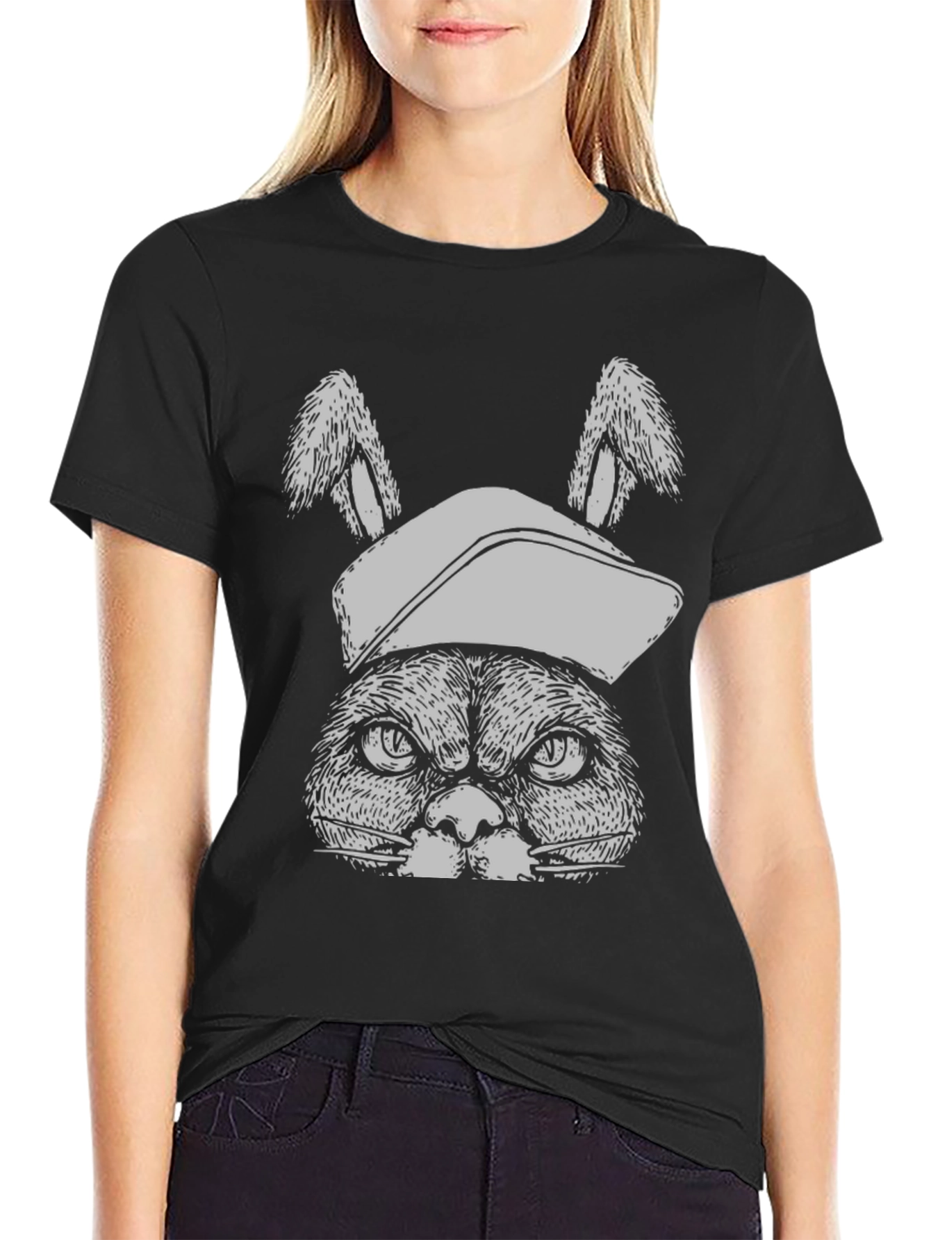 Grumpy Bunny Tee: Funny Graphic T-Shirt