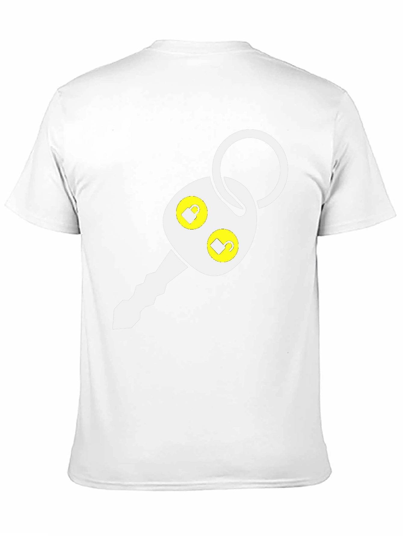 Car Key Graphic Tee - Black Cotton Blend T-Shirt