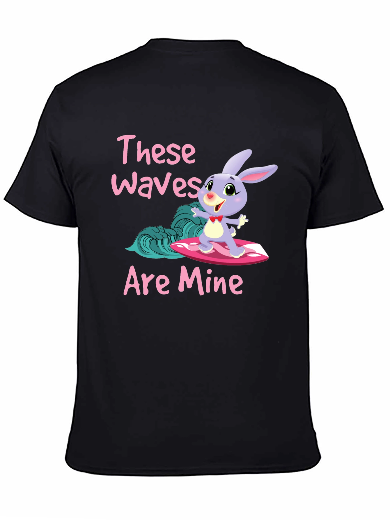 Surfing Bunny T-Shirt - These Waves Are Mine!