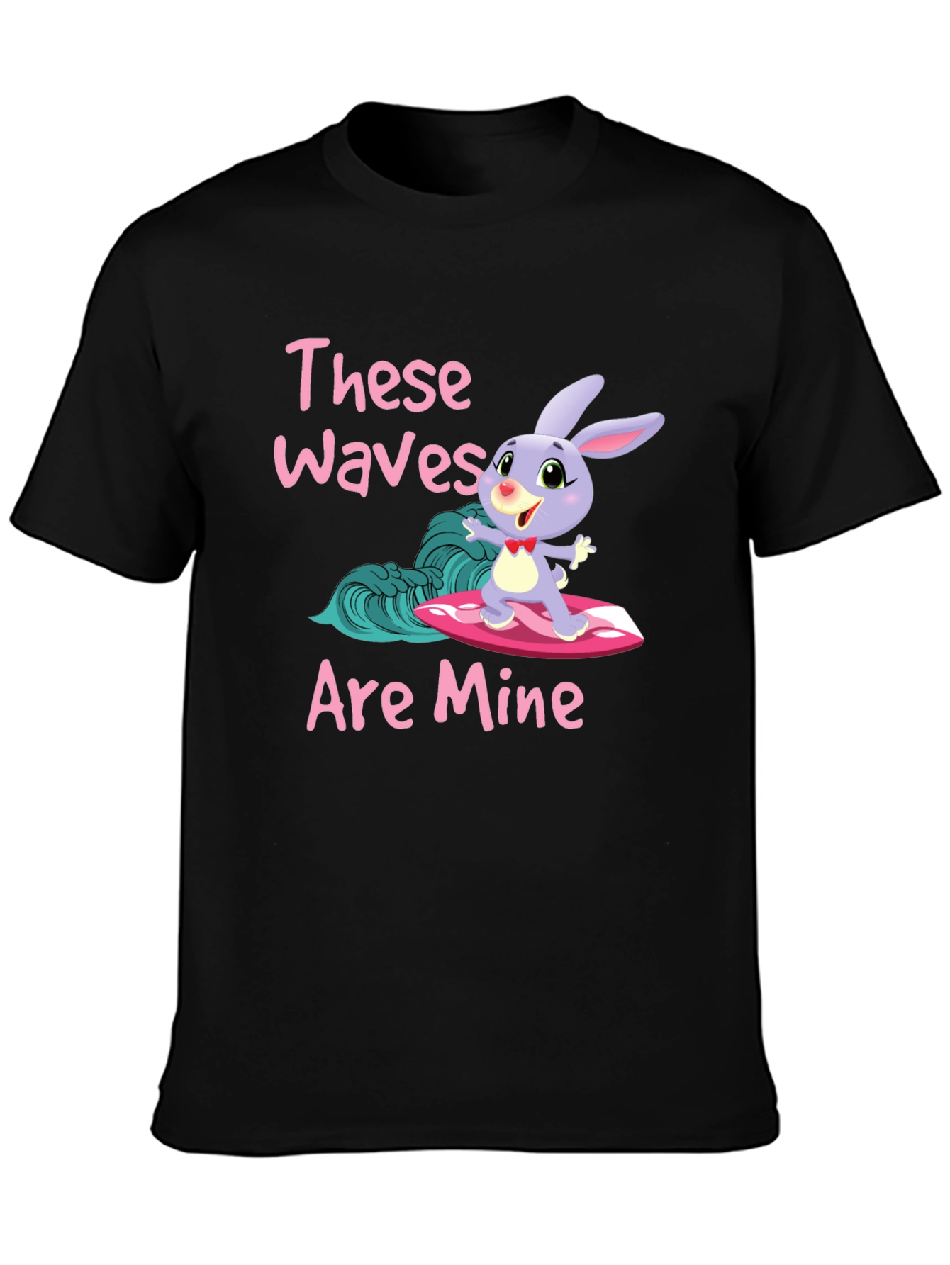 Surfing Bunny T-Shirt - These Waves Are Mine!