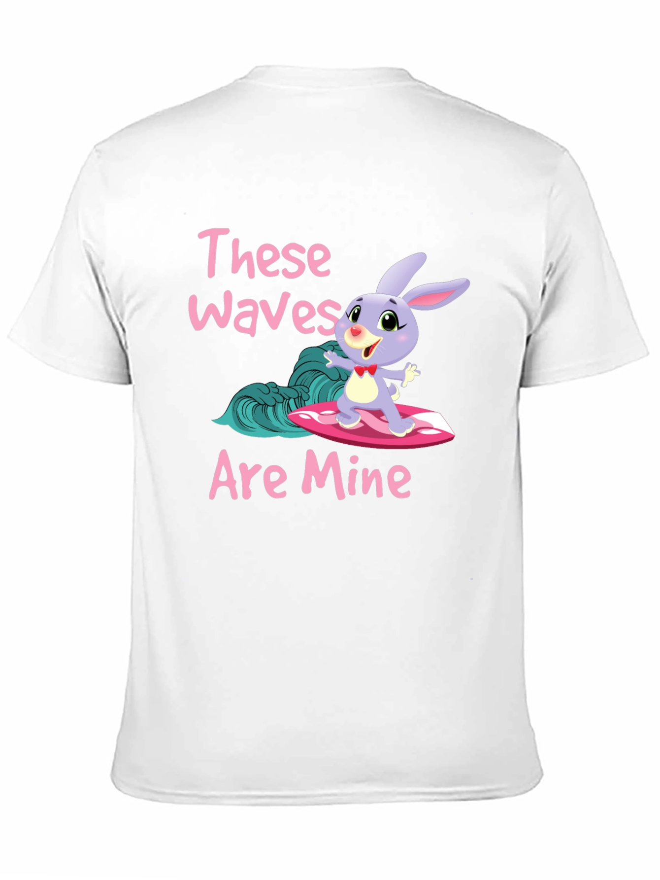 Surfing Bunny T-Shirt - These Waves Are Mine!