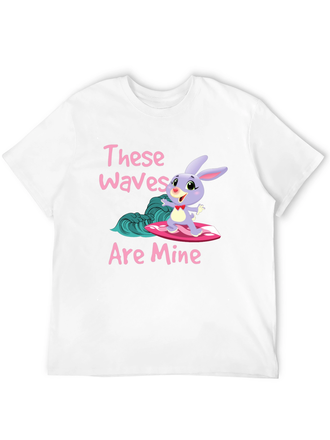 Surfing Bunny T-Shirt - These Waves Are Mine!