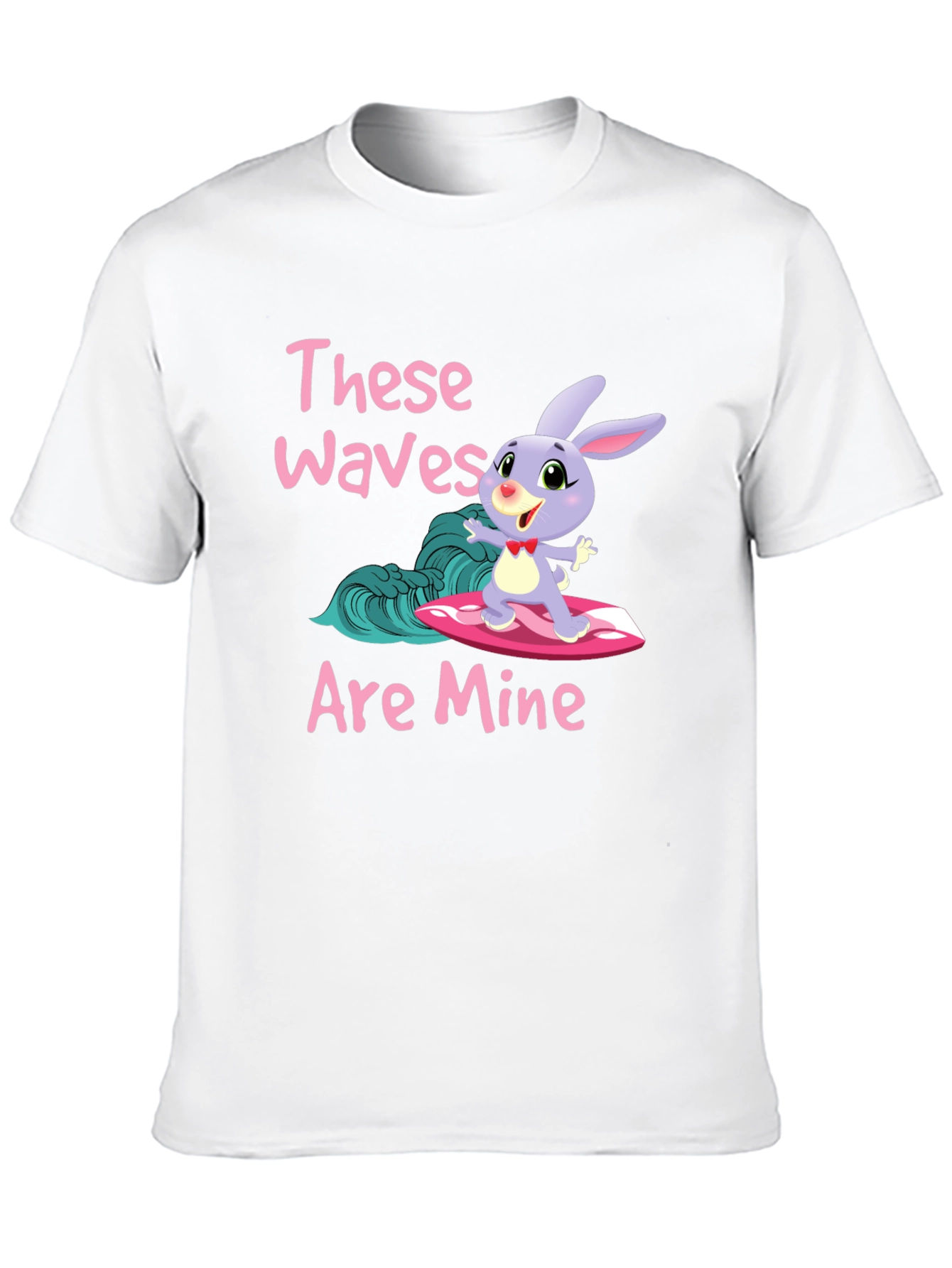 Surfing Bunny T-Shirt - These Waves Are Mine!