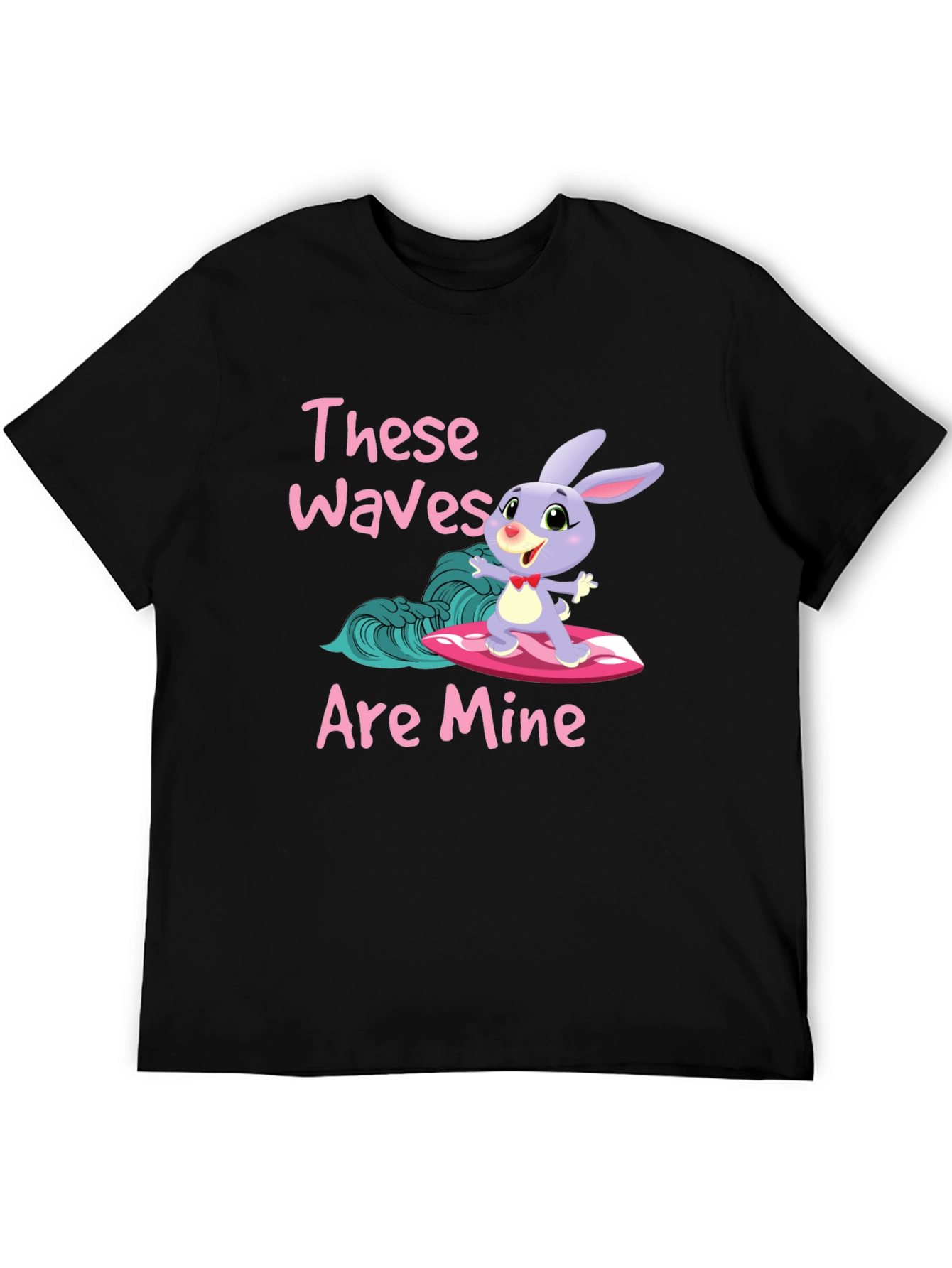 Surfing Bunny T-Shirt - These Waves Are Mine!