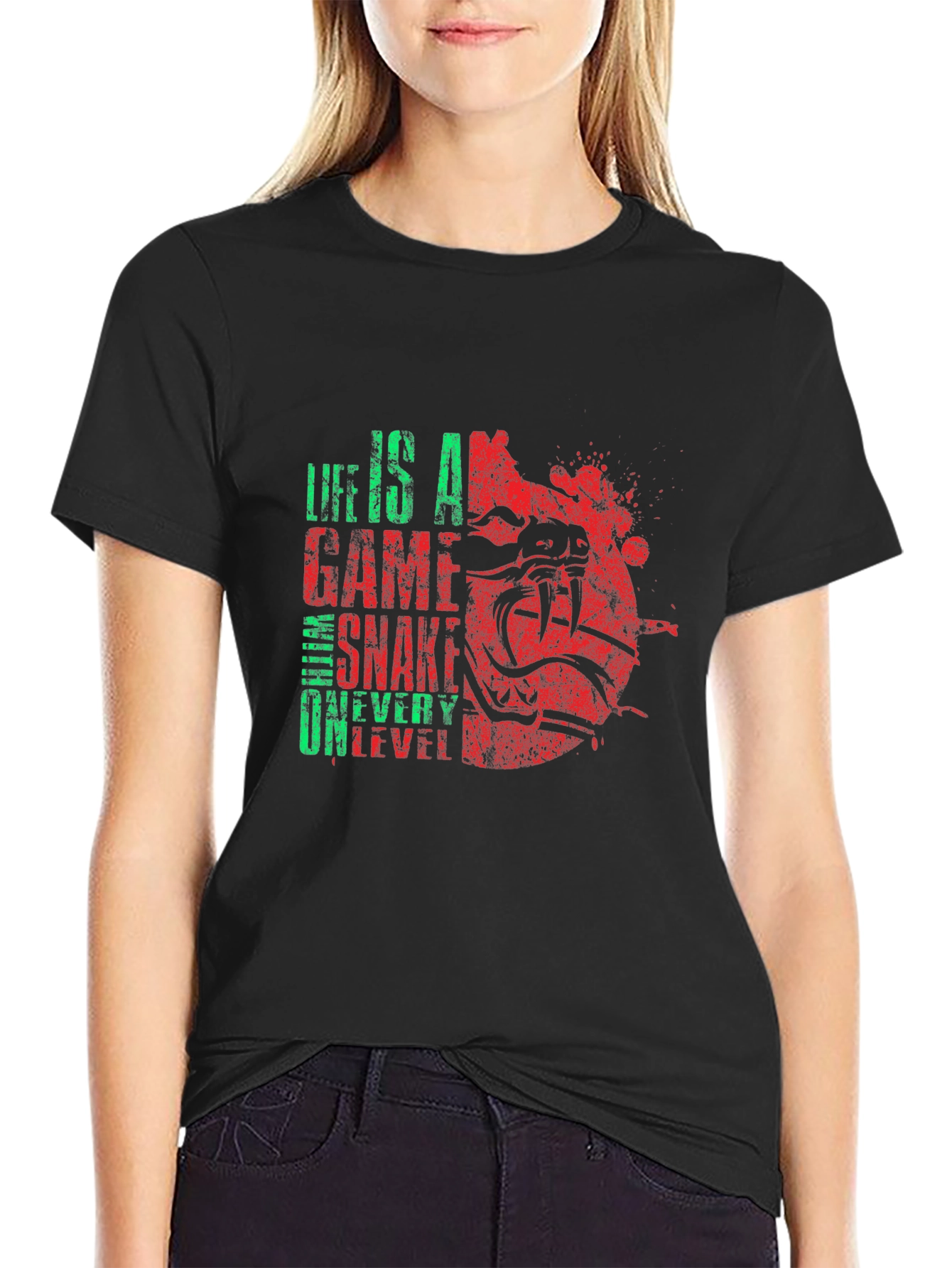 Life Is A Game Snake T-Shirt