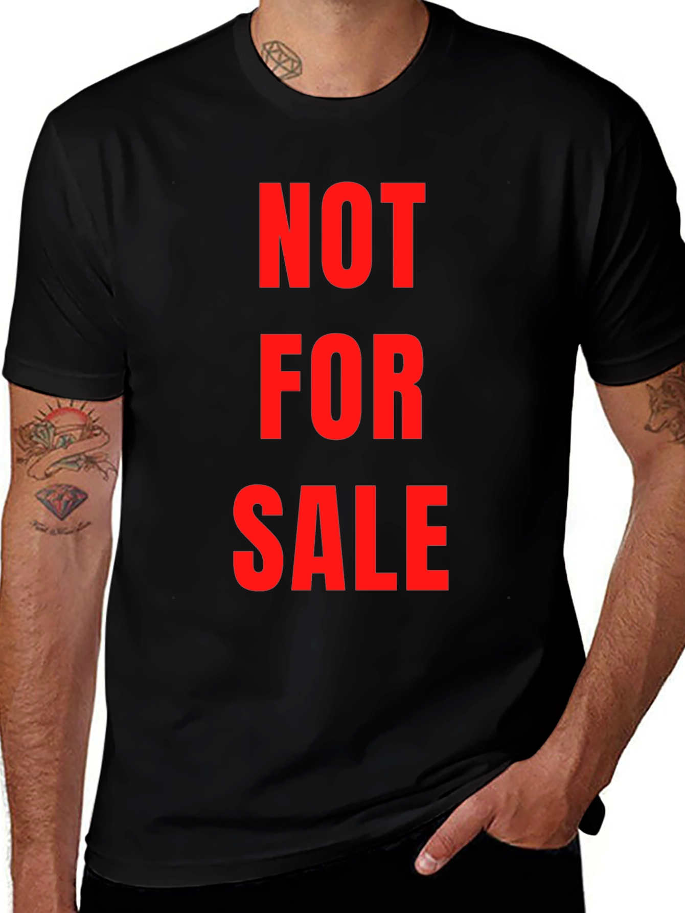 Not For Sale Black Graphic T-Shirt