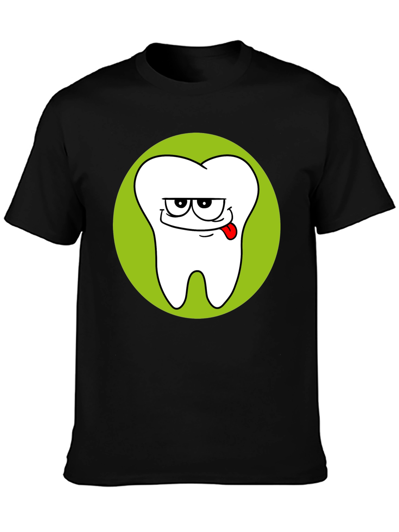 Funny Tooth Graphic Black T-Shirt
