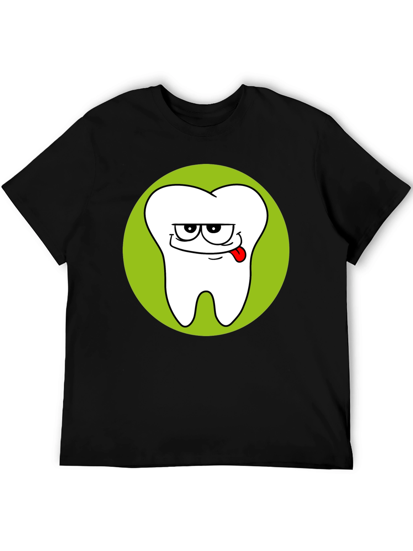Funny Tooth Graphic Black T-Shirt