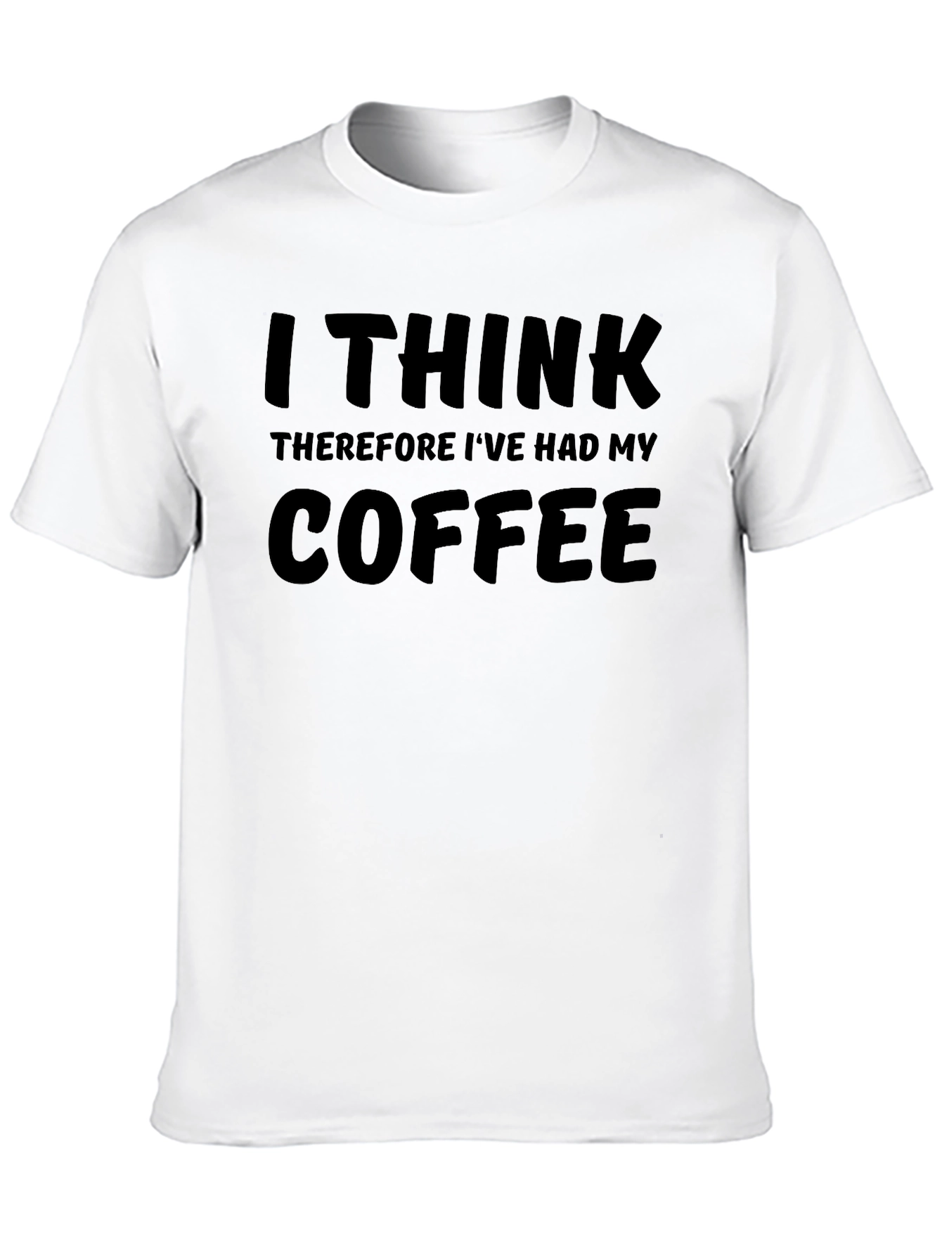 I Think Coffee Mens Black T-Shirt