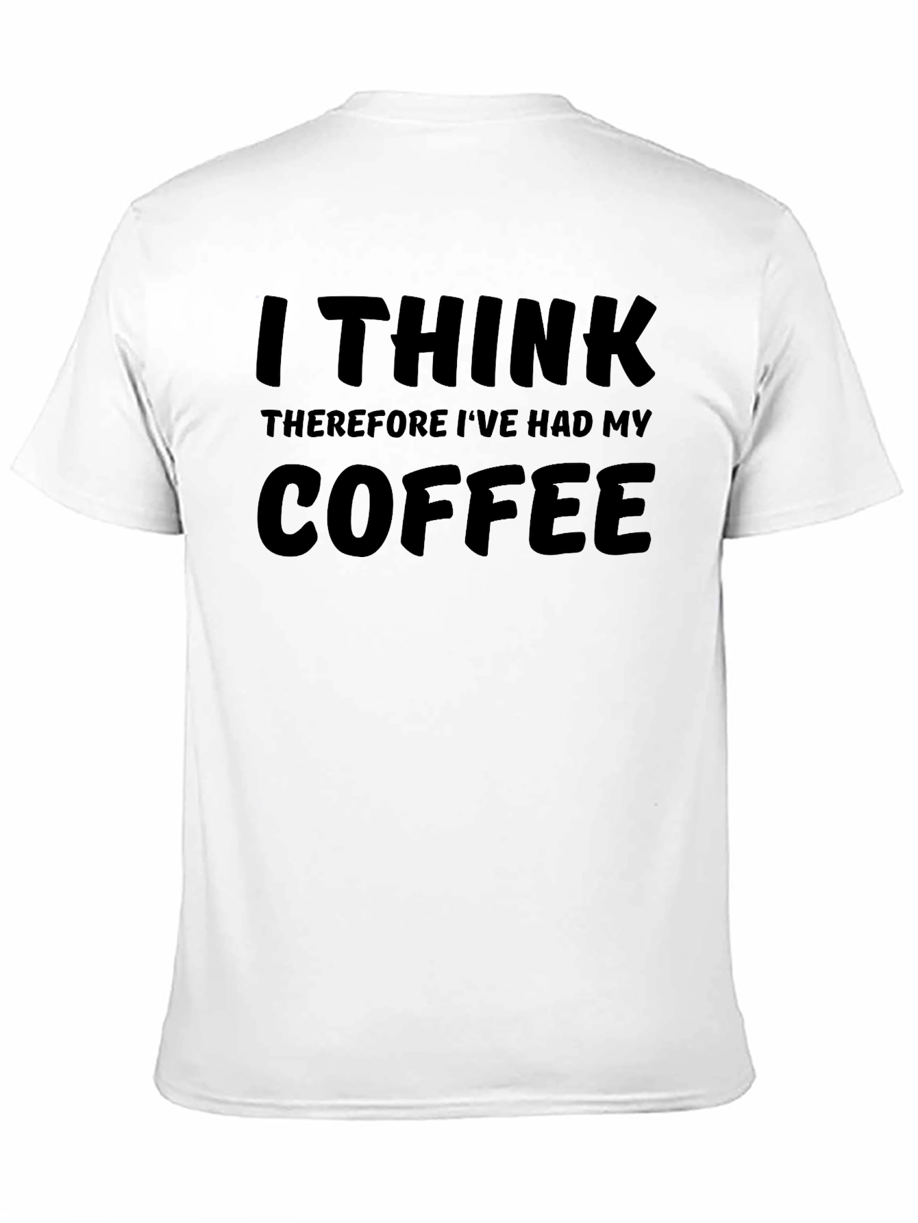I Think Coffee Mens Black T-Shirt