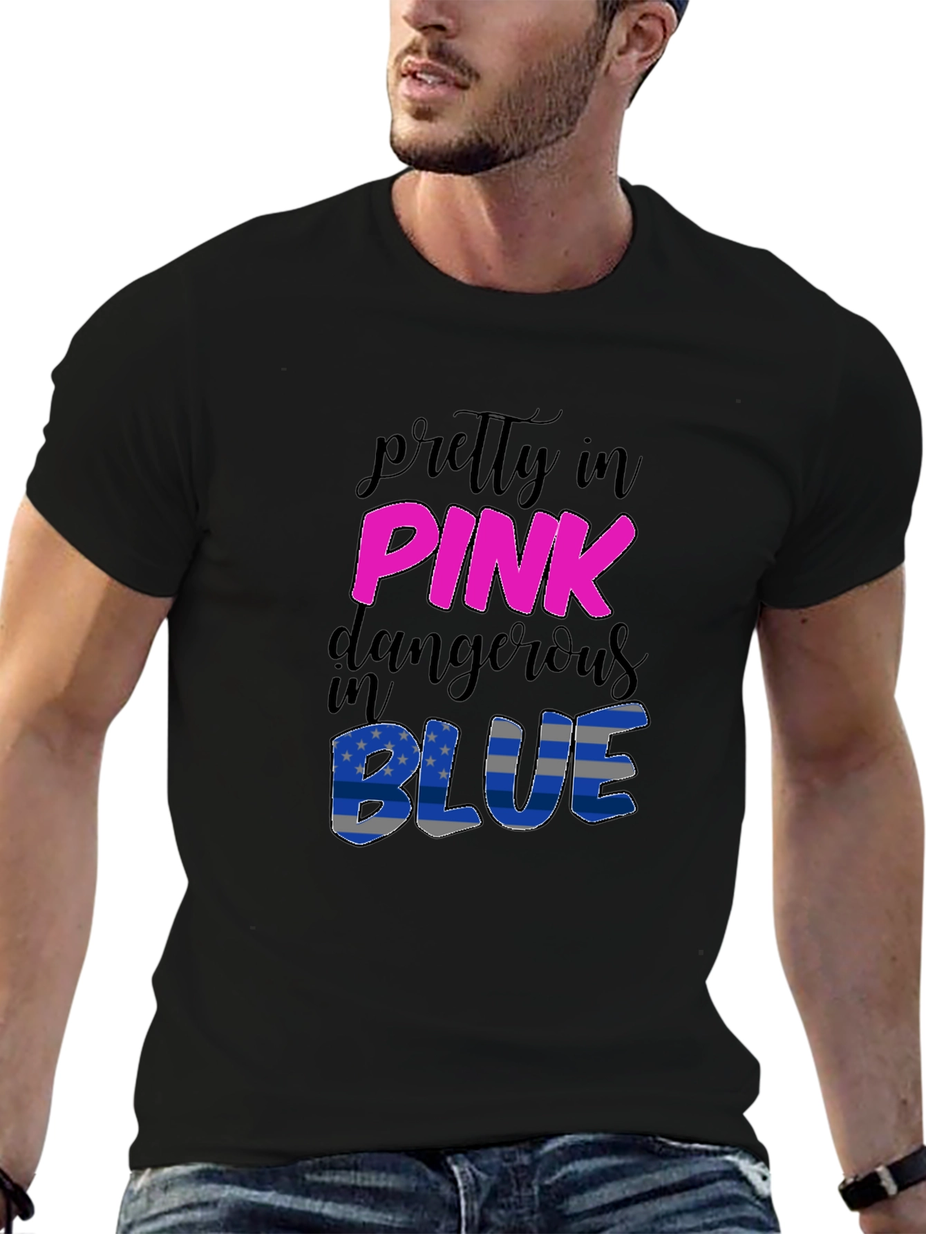 Pretty in Pink Dangerous in Blue T-Shirt