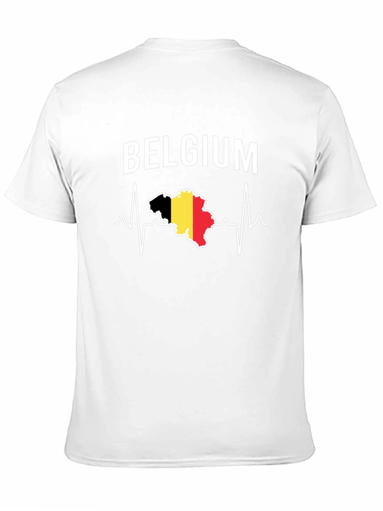 Belgium Heartbeat T-Shirt - Black Graphic Tee