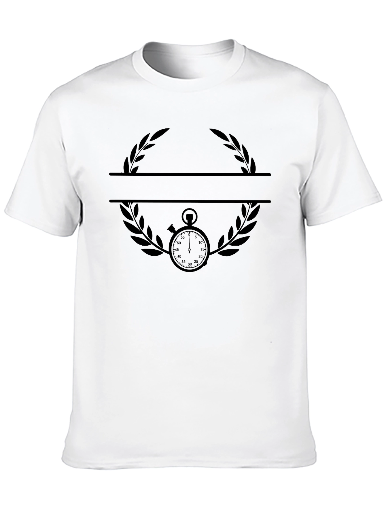 Stopwatch Laurel Graphic Tee - Black