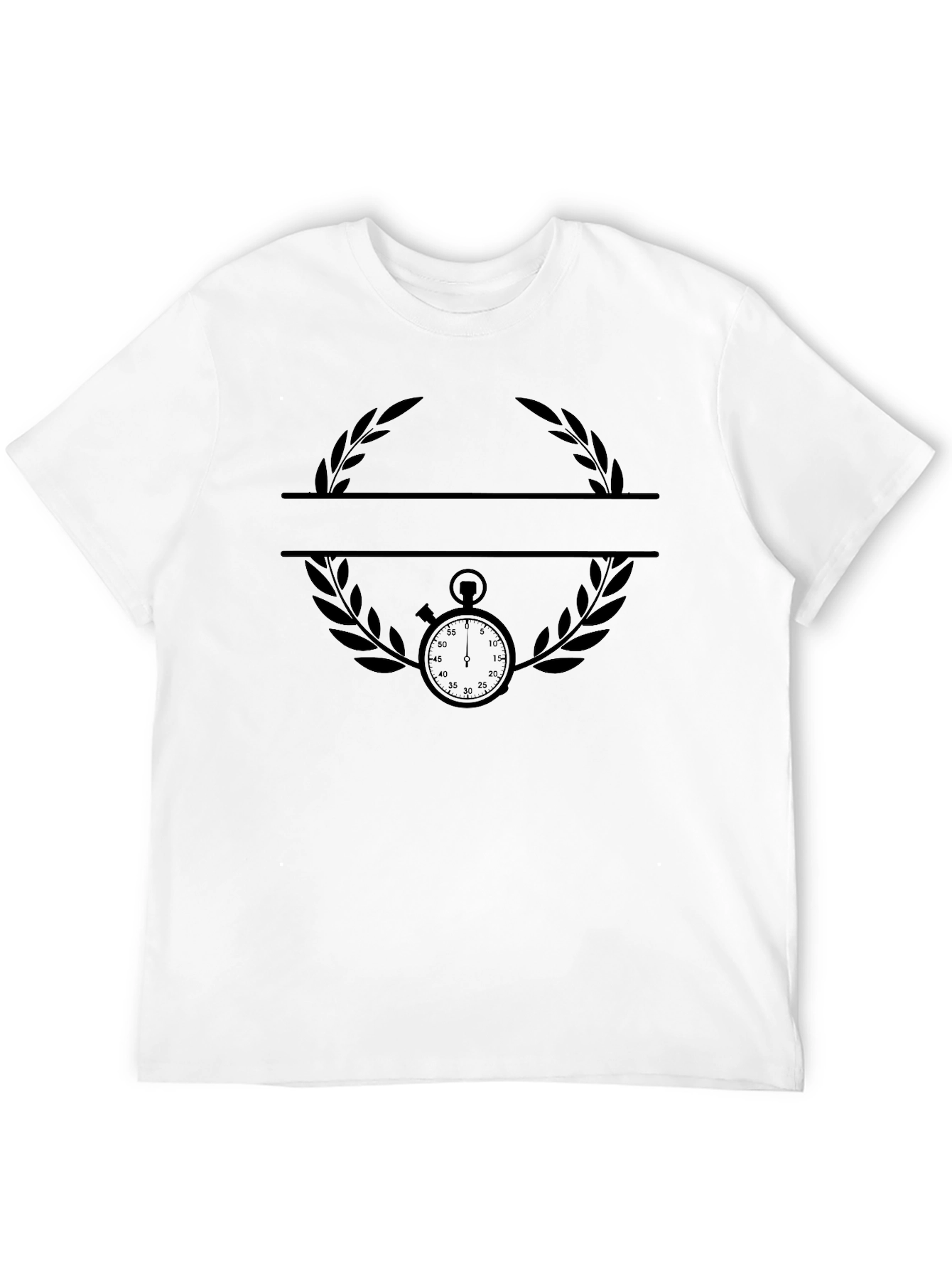 Stopwatch Laurel Graphic Tee - Black