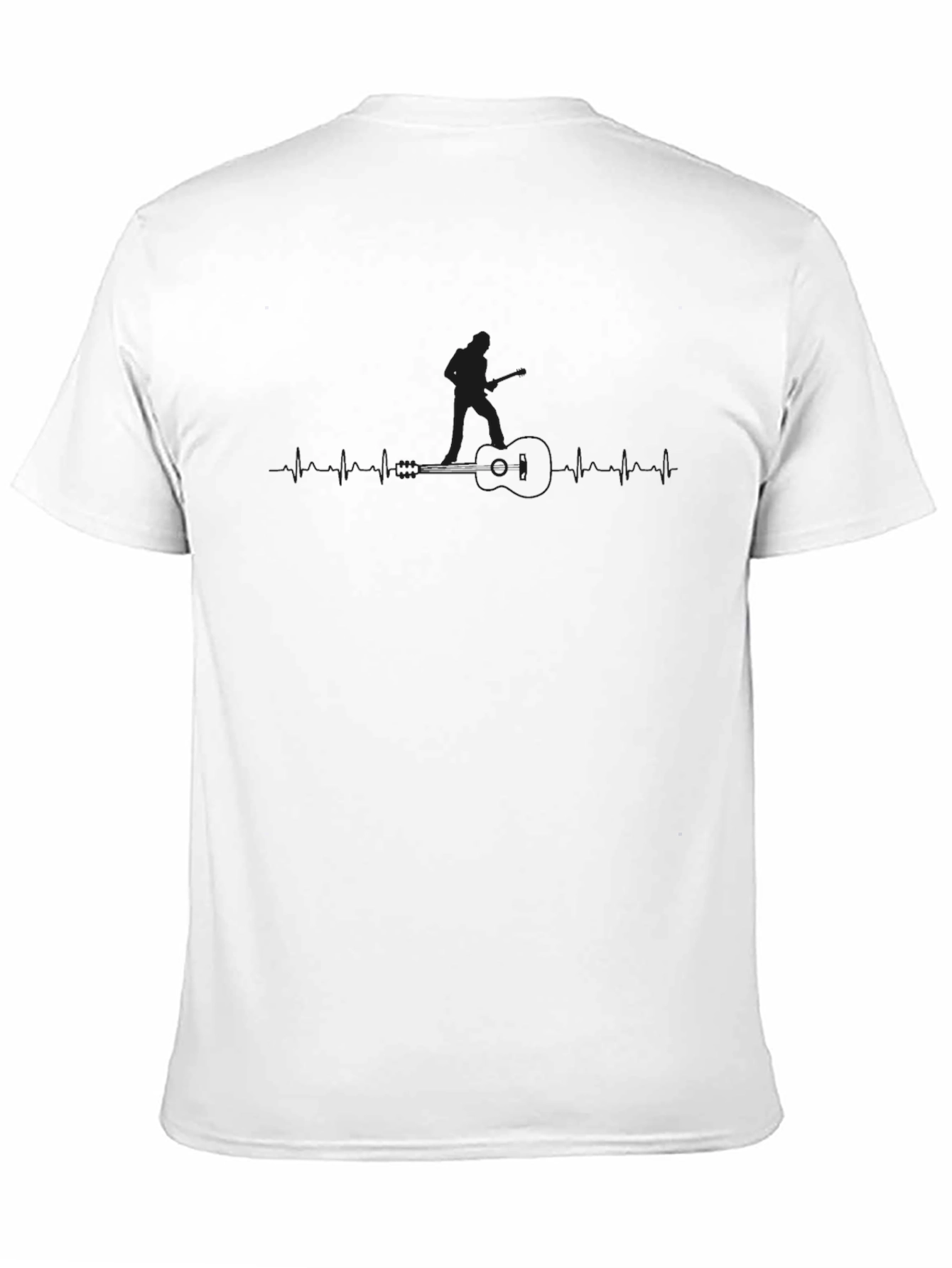 Black Baseball Heartbeat T-Shirt