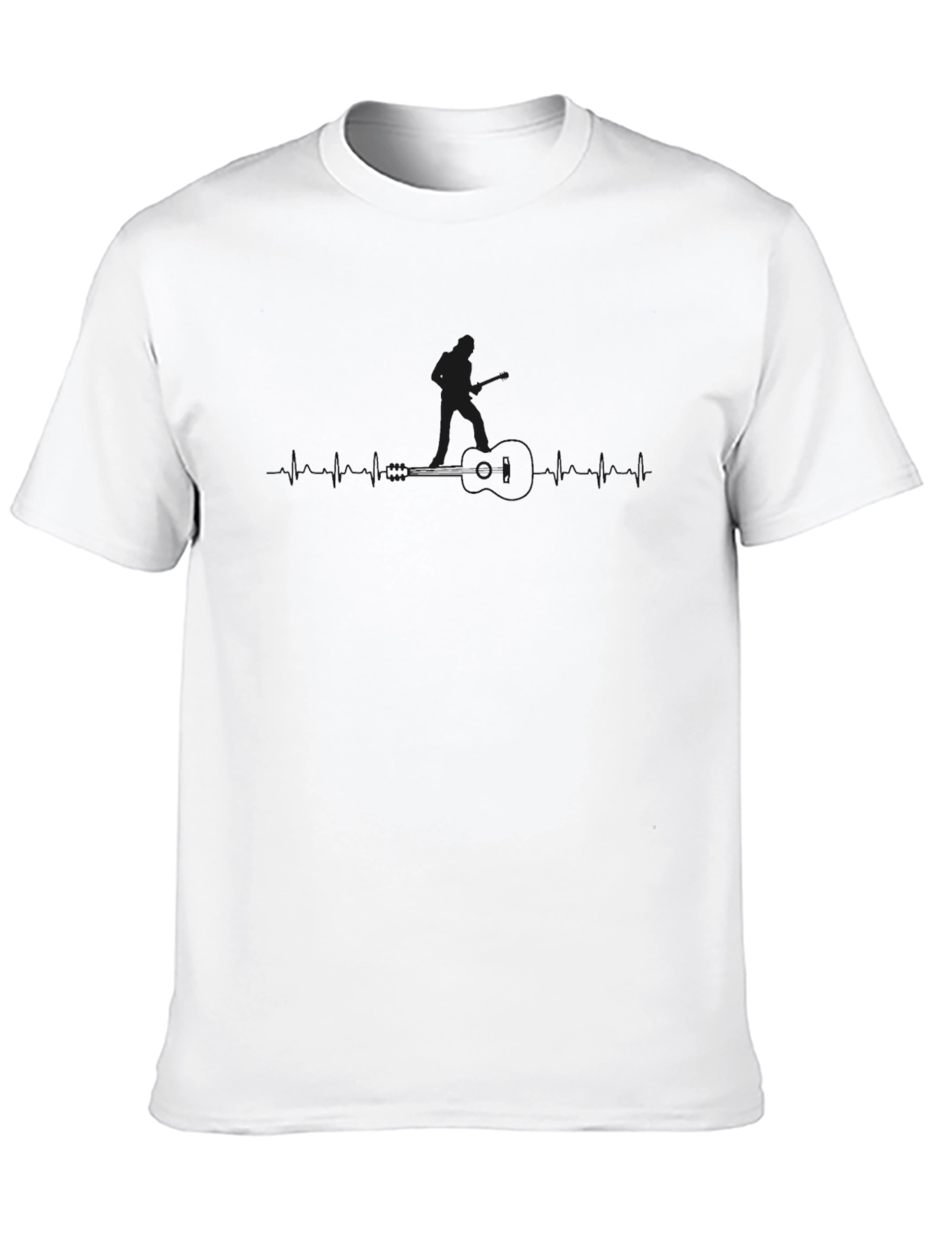 Black Baseball Heartbeat T-Shirt